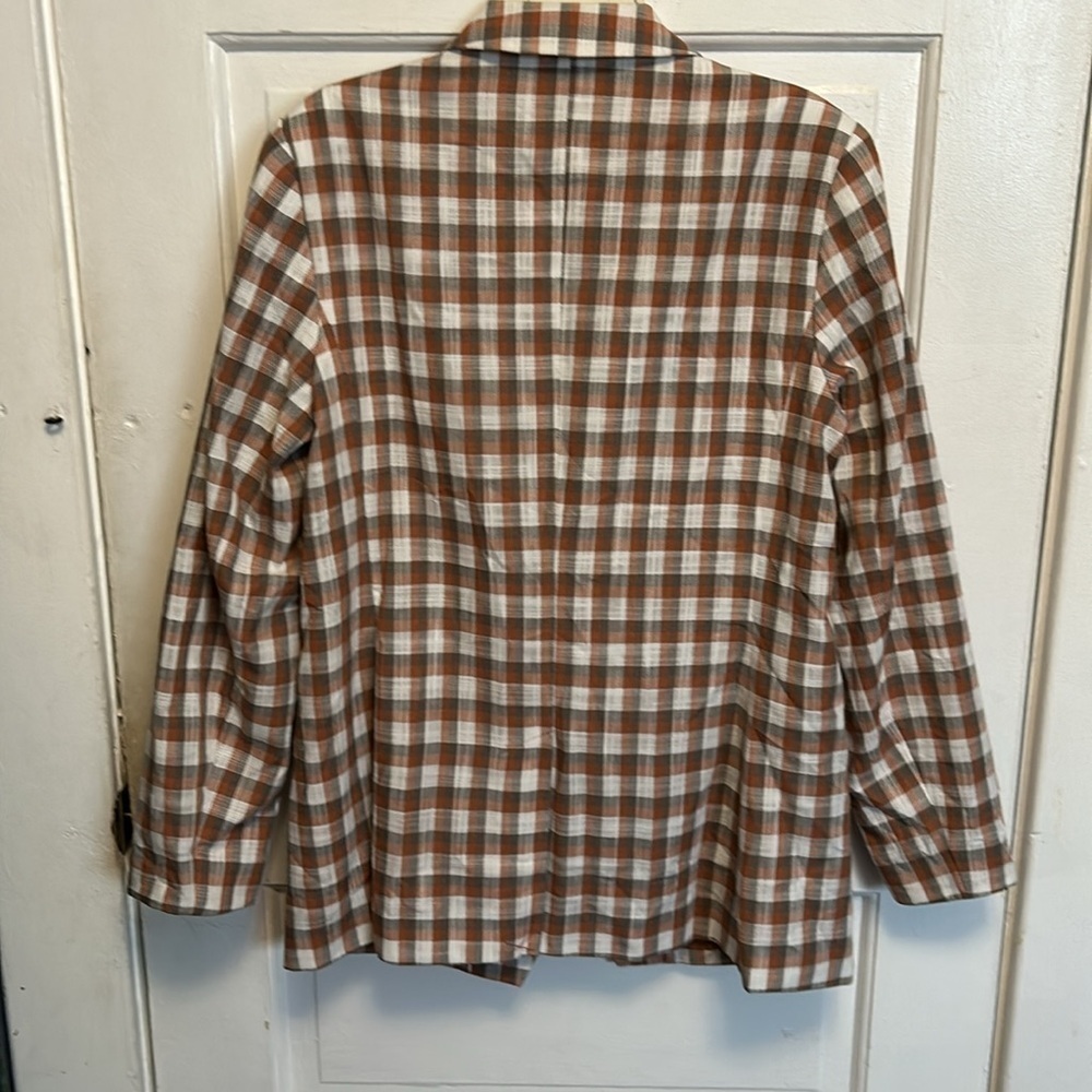 Nine West Women's Brown Plaid Blazer - Picture 3 of 3